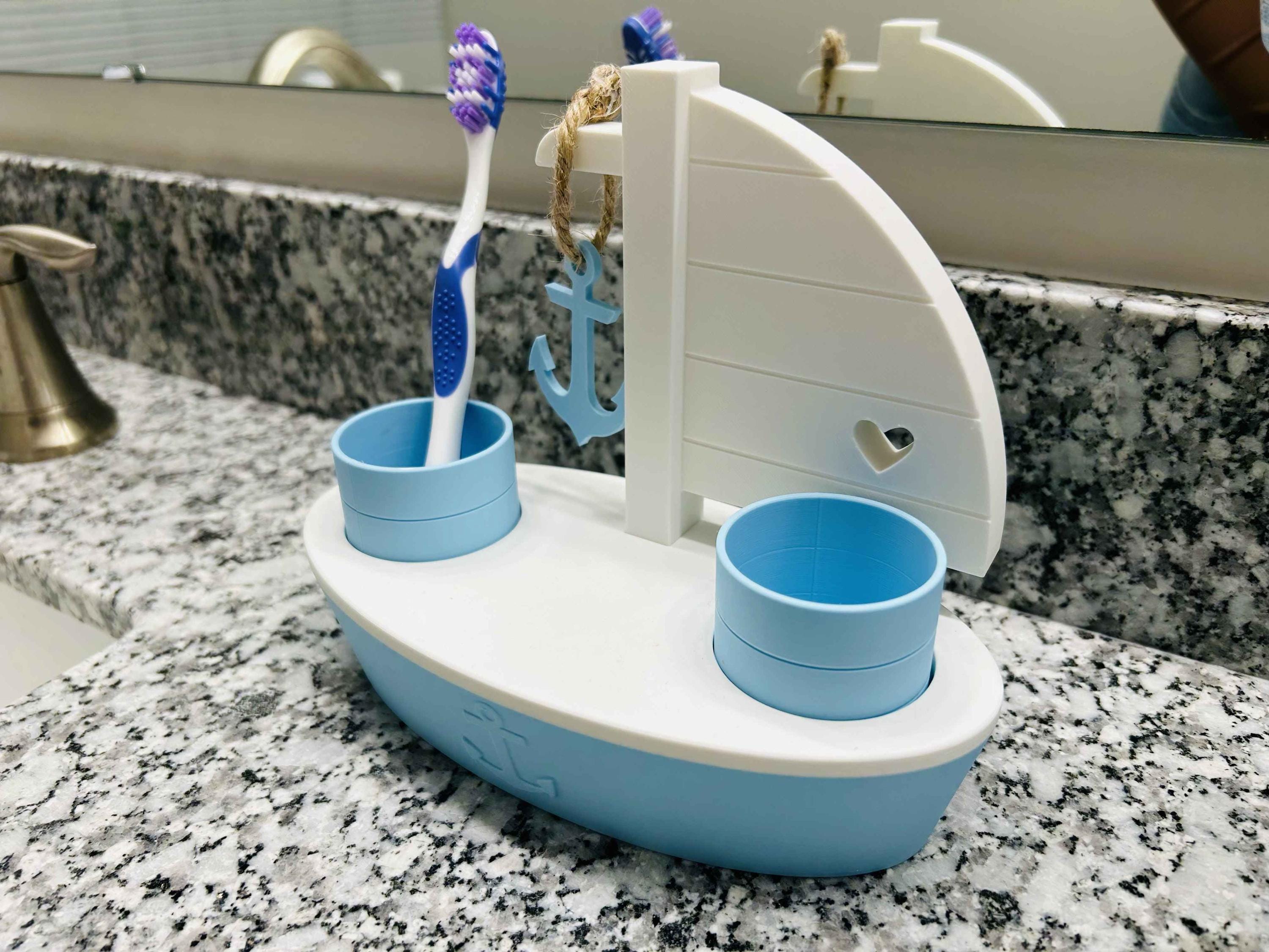 Sailboat Toothbrush Holder