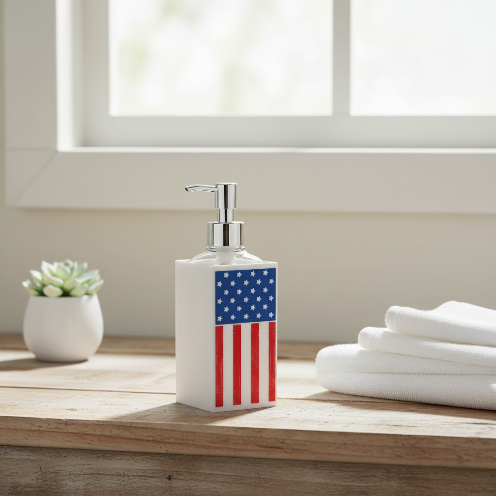 Stars and Stripes Soap Dispenser Holder